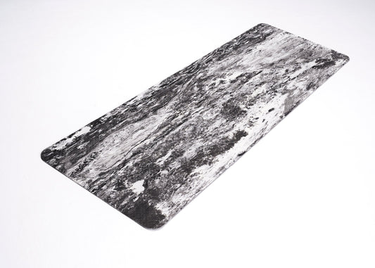 mata TPE, mata do jogi, czarnobiała, wzór marmurowy.